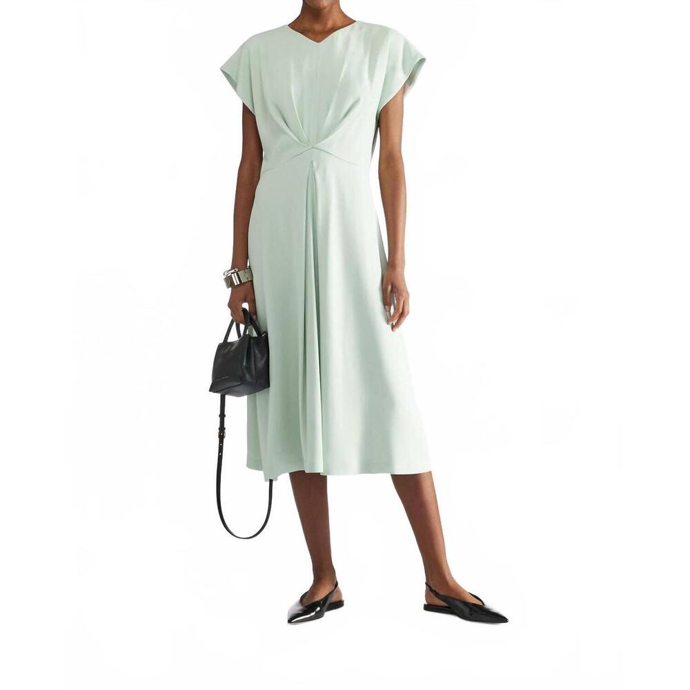 NEW LIVIANA CONTI short sleeve midi dress in glass